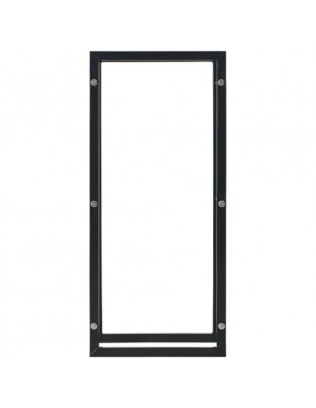 Rastrelliera per Legna da Ardere Nera 30x35x81 cm in Acciaio
