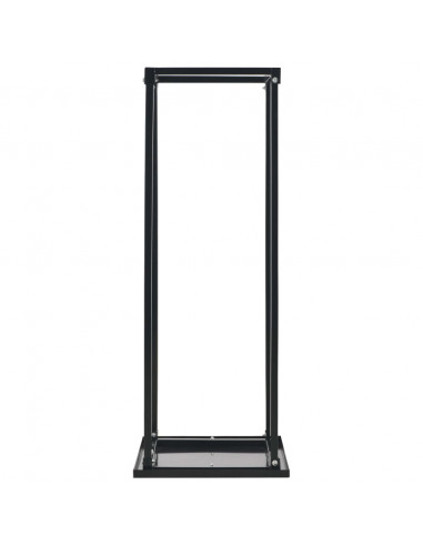 Rastrelliera per Legna da Ardere Base Nera 37x37x113cm Acciaio