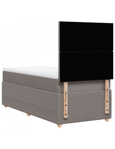 Giroletto a Molle con Materasso Tortora 80x200 cm inTessuto