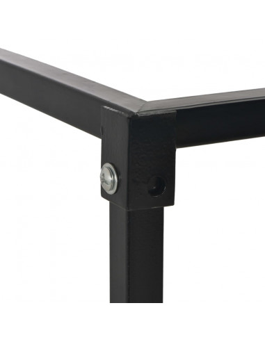 Rastrelliera per Legna da Ardere Base Nera 37x37x113cm Acciaio