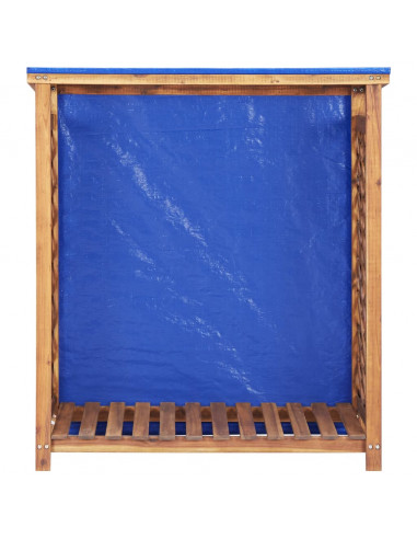 Rimessa per Legna da Ardere 105x38x115 cm in Massello di Acacia