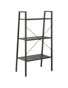 Scaffale Autoportante con 3 Ripiani Nero 56x35x108 cm