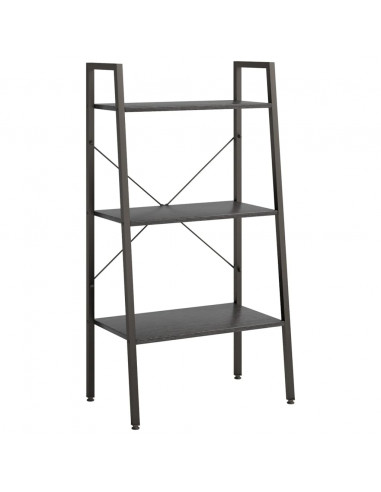 Scaffale Autoportante con 3 Ripiani Nero 56x35x108 cm