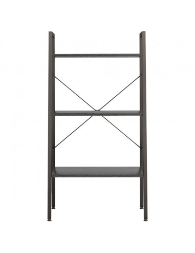 Scaffale Autoportante con 3 Ripiani Nero 56x35x108 cm