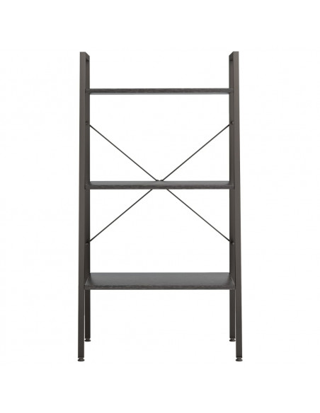 Scaffale Autoportante con 3 Ripiani Nero 56x35x108 cm