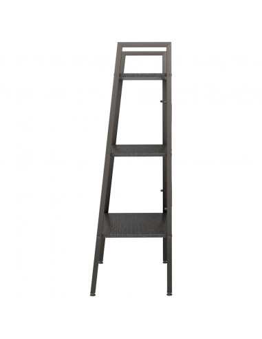 Scaffale Autoportante con 3 Ripiani Nero 56x35x108 cm