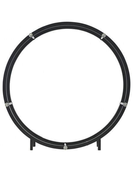 Rastrelliera per Legna da Ardere Nera 70x20x70 cm in Acciaio