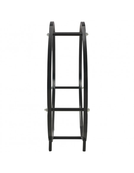 Rastrelliera per Legna da Ardere Nera 70x20x70 cm in Acciaio
