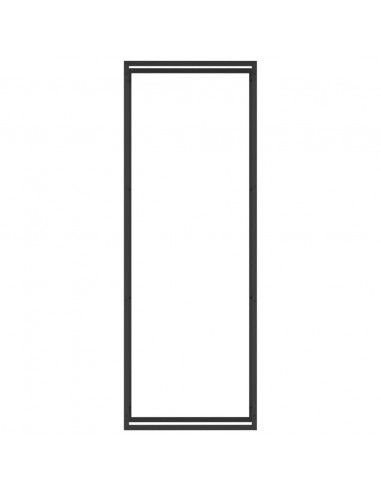 Portalegna Nero Opaco 80x28x222 cm in Acciaio