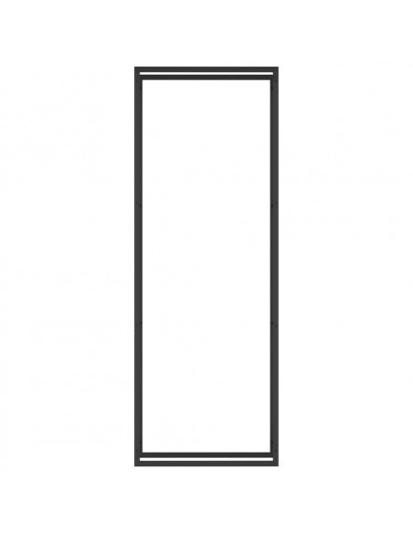 Portalegna Nero Opaco 80x28x222 cm in Acciaio