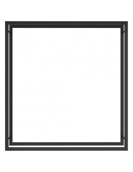 Portalegna Nero Opaco 110x28x116 cm in Acciaio