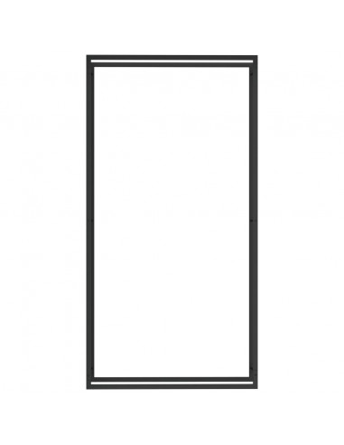 Portalegna Nero Opaco 110x28x214 cm in Acciaio