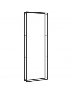 Portalegna Nero Opaco 110x28x312 cm in Acciaio 2