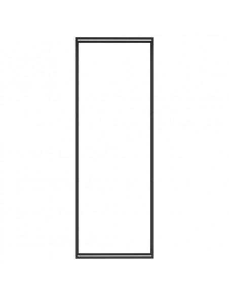 Portalegna Nero Opaco 110x28x312 cm in Acciaio