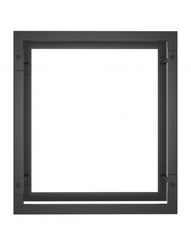 Portalegna Nero Opaco 50x28x56 cm in Acciaio