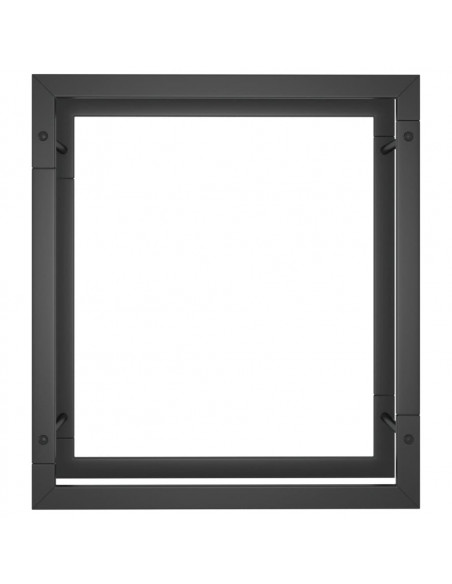 Portalegna Nero Opaco 50x28x56 cm in Acciaio