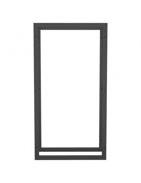 Portalegna Nero Opaco 50x28x94 cm Acciaio