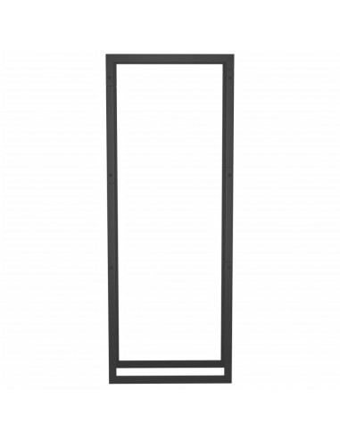 Portalegna Nero Opaco 50x28x132 cm in Acciaio