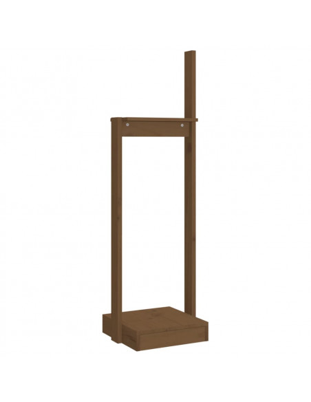Portalegna Miele 33,5x30x110 cm in Legno Massello di Pino