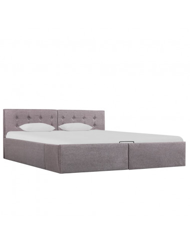 Giroletto con Contenitore Grigio Talpa in Tessuto 160x200 cm