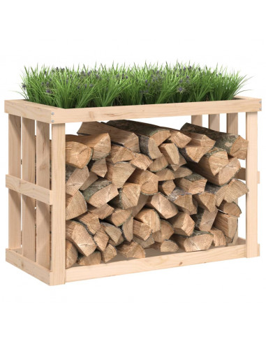 Portaceppi da Esterno 108x52x74 cm Legno Massello di Pino