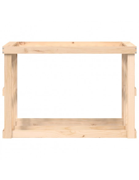 Portaceppi da Esterno 108x52x74 cm Legno Massello di Pino
