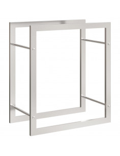 Portalegna 50x28x56 cm in Acciaio Inossidabile 2