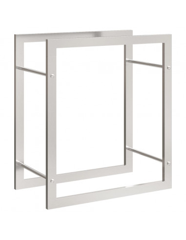 Portalegna 50x28x56 cm in Acciaio Inossidabile