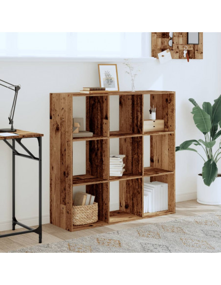 Libreria Legno Antico 102x32x102 cm in Legno Multistrato