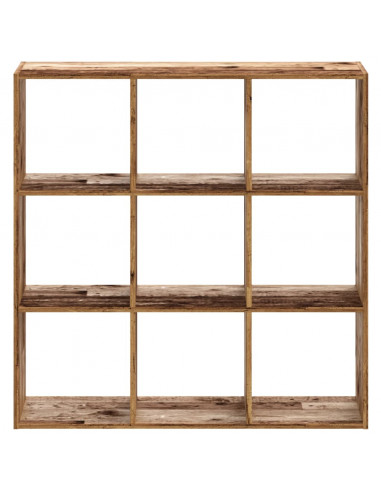 Libreria Legno Antico 102x32x102 cm in Legno Multistrato