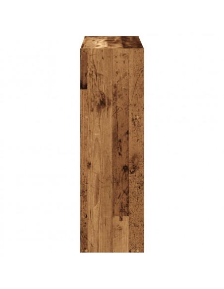 Libreria Legno Antico 102x32x102 cm in Legno Multistrato