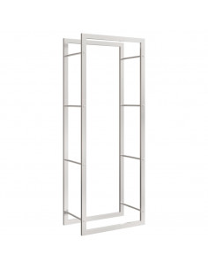 Portalegna 50x28x132 cm in Acciaio Inossidabile 2