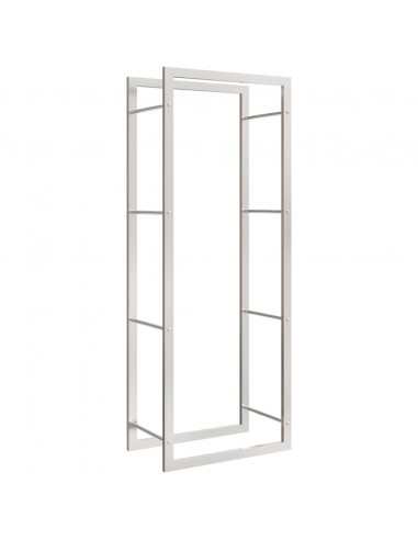 Portalegna 50x28x132 cm in Acciaio Inossidabile