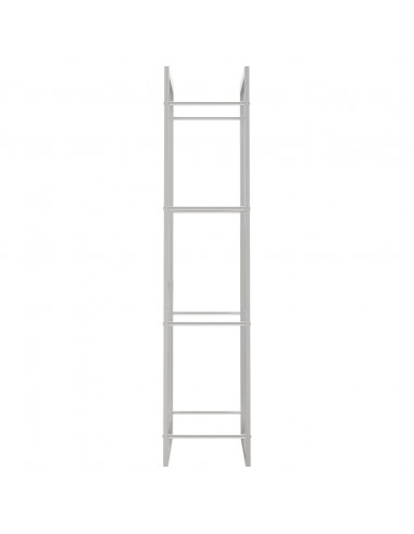 Portalegna 50x28x132 cm in Acciaio Inossidabile