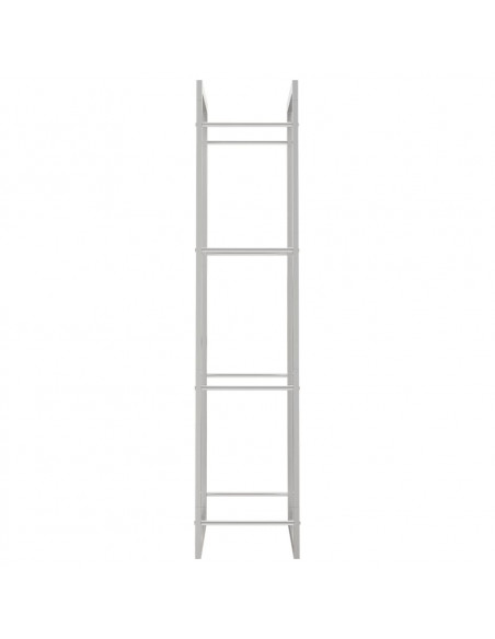 Portalegna 50x28x132 cm in Acciaio Inossidabile