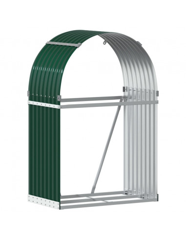 Portaceppi Verde 80x45x120 cm in Acciaio Zincato