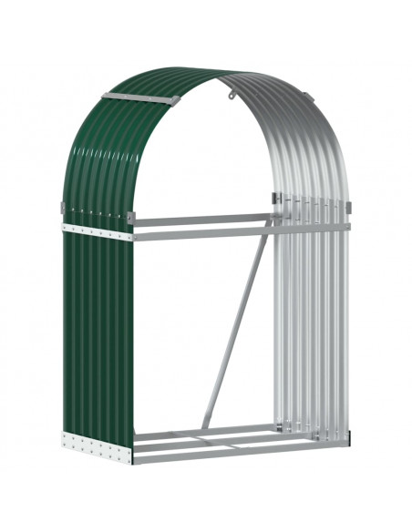 Portaceppi Verde 80x45x120 cm in Acciaio Zincato