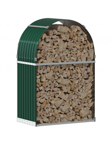 Portaceppi Verde 80x45x120 cm in Acciaio Zincato