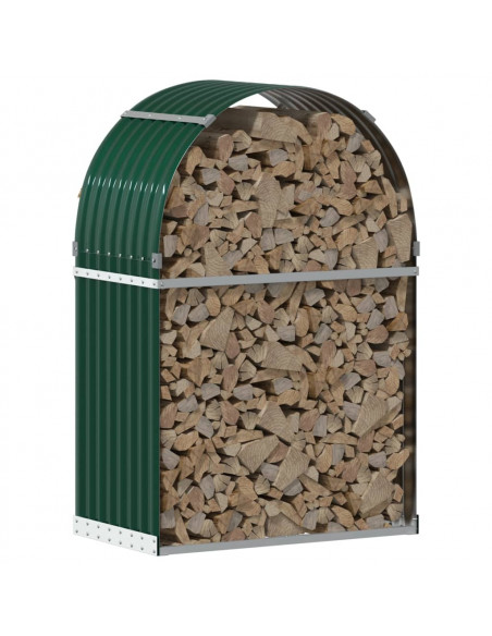 Portaceppi Verde 80x45x120 cm in Acciaio Zincato