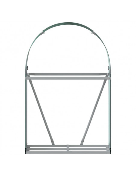 Portaceppi Verde 80x45x120 cm in Acciaio Zincato