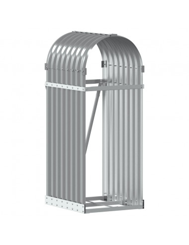 Portaceppi Grigio Chiaro 40x45x100 cm in Acciaio Zincato