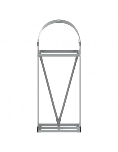 Portaceppi Grigio Chiaro 40x45x100 cm in Acciaio Zincato