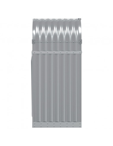 Portaceppi Grigio Chiaro 40x45x100 cm in Acciaio Zincato