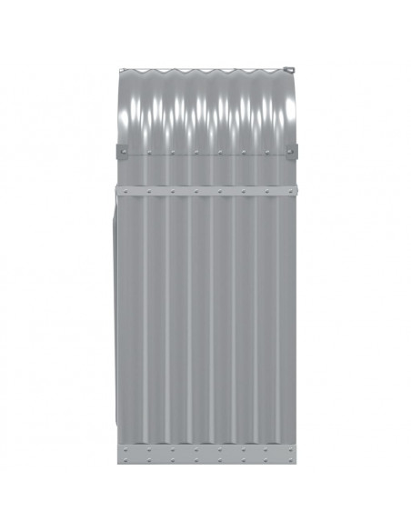 Portaceppi Grigio Chiaro 40x45x100 cm in Acciaio Zincato