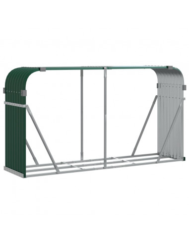 Portaceppi Verde 234x45x100 cm in Acciaio Zincato