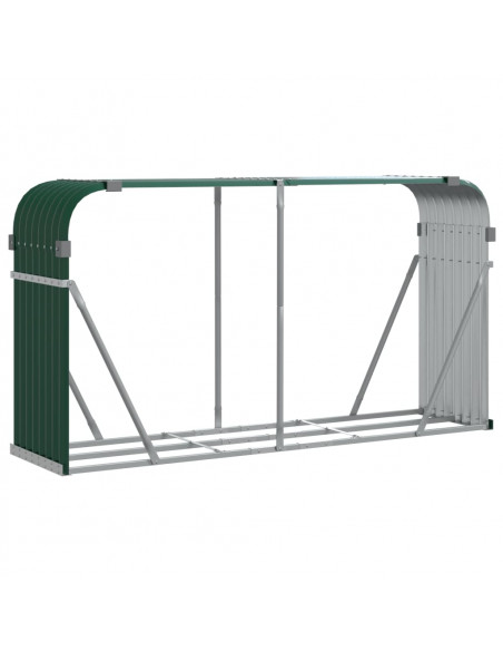 Portaceppi Verde 234x45x100 cm in Acciaio Zincato