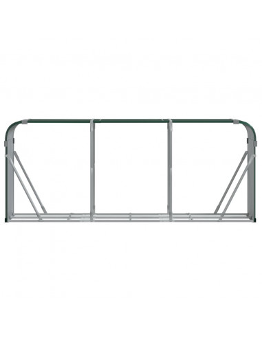 Portaceppi Verde 234x45x100 cm in Acciaio Zincato