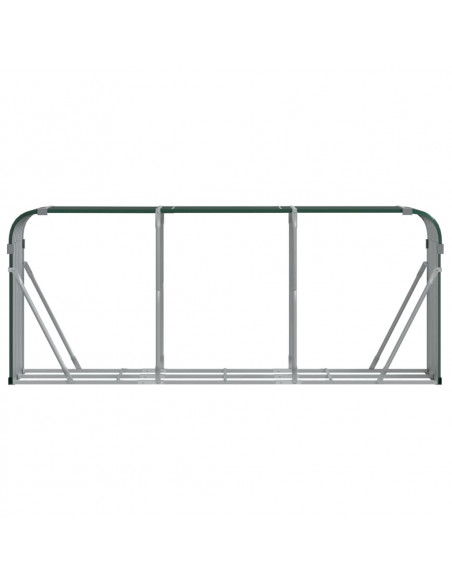 Portaceppi Verde 234x45x100 cm in Acciaio Zincato