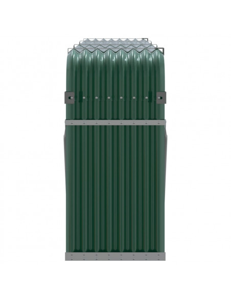 Portaceppi Verde 234x45x100 cm in Acciaio Zincato