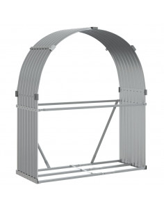 Portaceppi Grigio Chiaro 120x45x140 cm in Acciaio Zincato 2